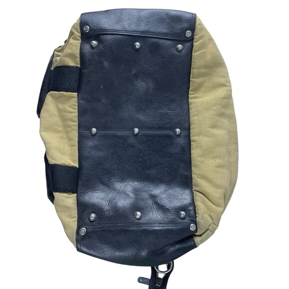 Will Leather Goods Canvas Leather Travel Duffle Bag Carry On Weekender - Picture 11 of 16